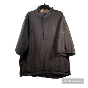 FootJoy FJ  Men’s 1/4 Zip Shirt Jacket Black Short Sleeve DryJoys Size XL
